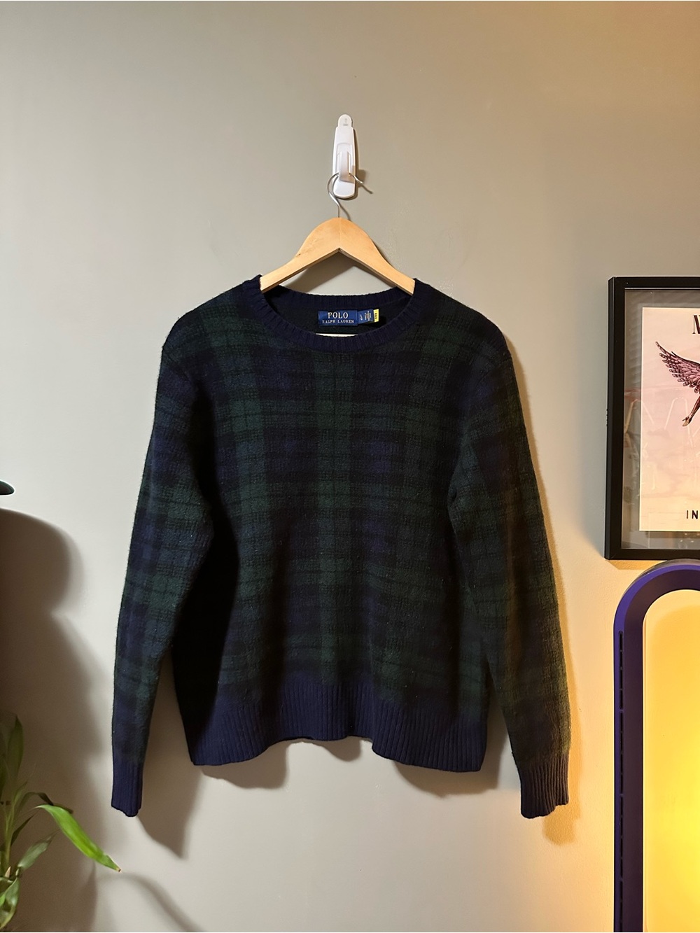 Polo Ralph Lauren Black Watch Tartan Plaid Crewneck Sweater